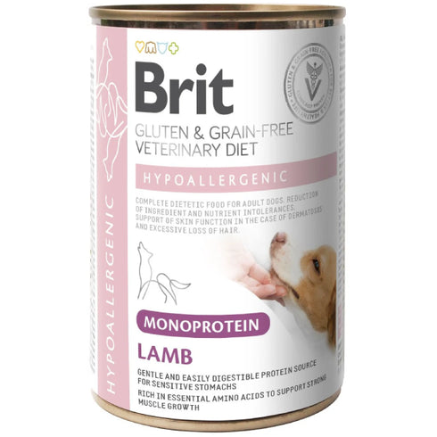 Hrana umeda pentru caini Brit Grain Free VD Hypoallergenic Monoprotein Miel 400g